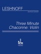 Three Minute Chaconne Violin Solo cover